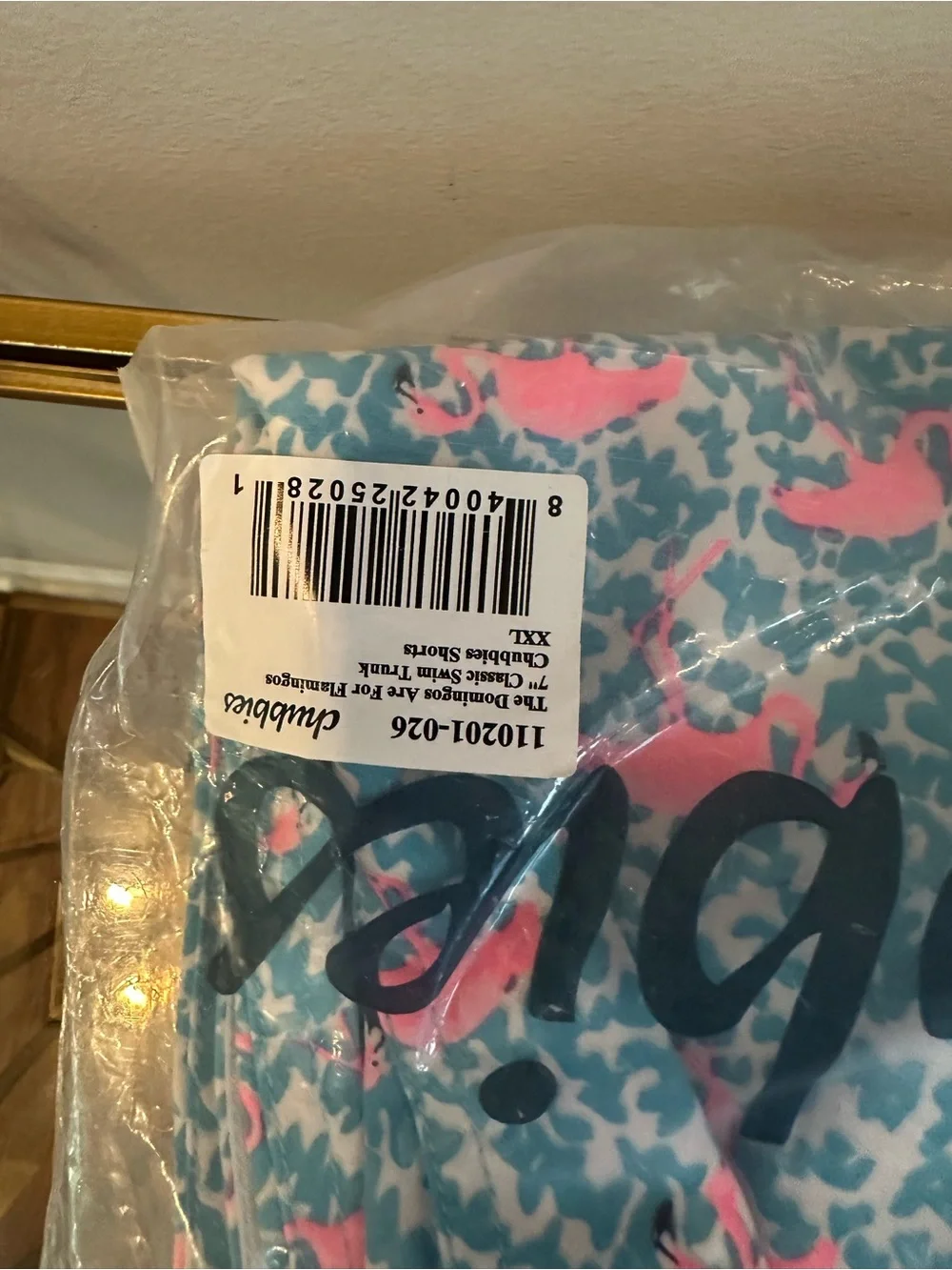 chubbies Blue & Pink Flamingo Swim Shorts